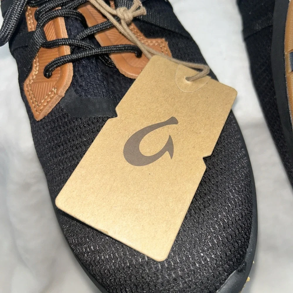 OLUKAI Mio Li Men's Athletic‎ Lace Up 2 in 1 Slide and Shoe Lava Rock- Size 15
